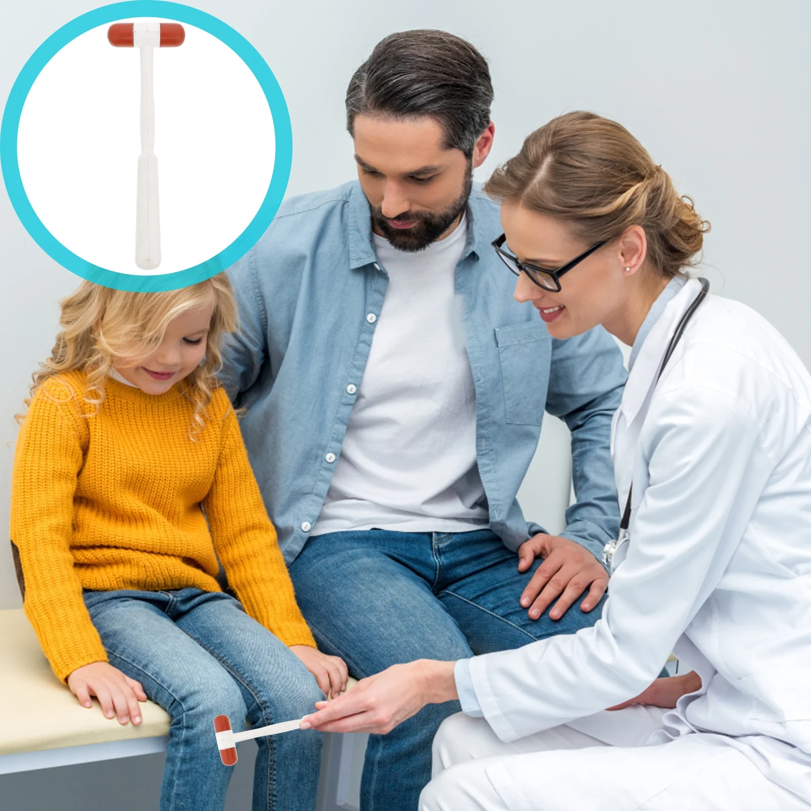 

Knee Reflex Hammer Ergonomic Lightweight Long Handle For Muscle Reflex Testing Medical Percussion Tool Neurological