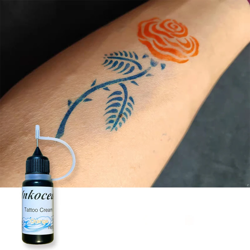 10ml Temporary Tattoo Cream For Women Men Kids Fake Tattoos Semi Permanent Tattoo Ink Art Painting Diy Fake Freckles