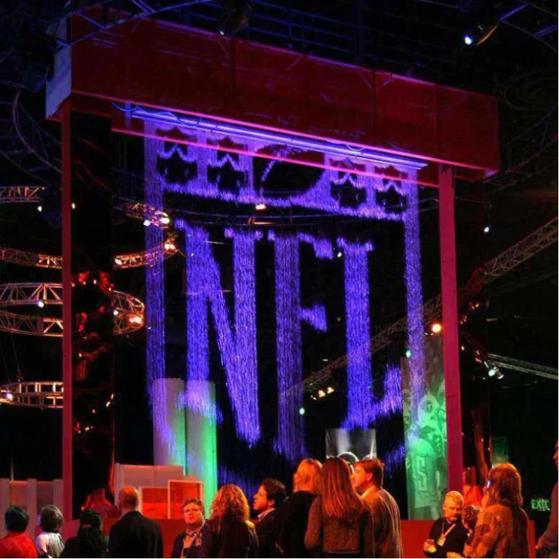 custom.Magic Music Fountain Feature Outdoor/Indoor Decorative Artificial Waterfalls Digital Curtain Advertising