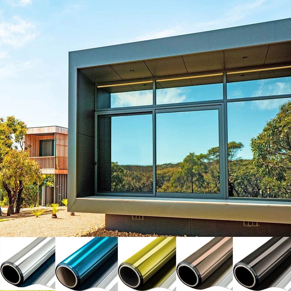 

Оконная пленка для конфиденциальности, односторонняя дневная самоклеящаяся конфиденциальная солнцезащитная пленка, анти-УФ-светоотражающая тонировка окон для дома и офиса