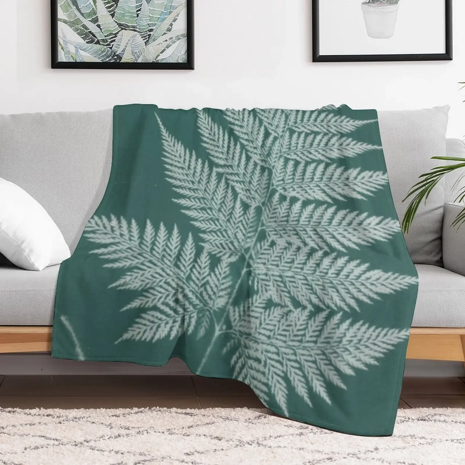 Green Fern Throw Blanket For Baby Heavy Bed linens Thins Blankets