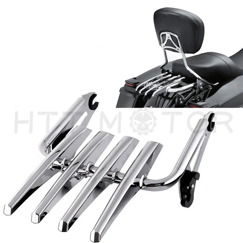 

Detachable Stealth Luggage Rack for Motorcycle Harley Davidson Touring FLHR FLTR 2009-2018 with 4-point Docking Hardware Kit