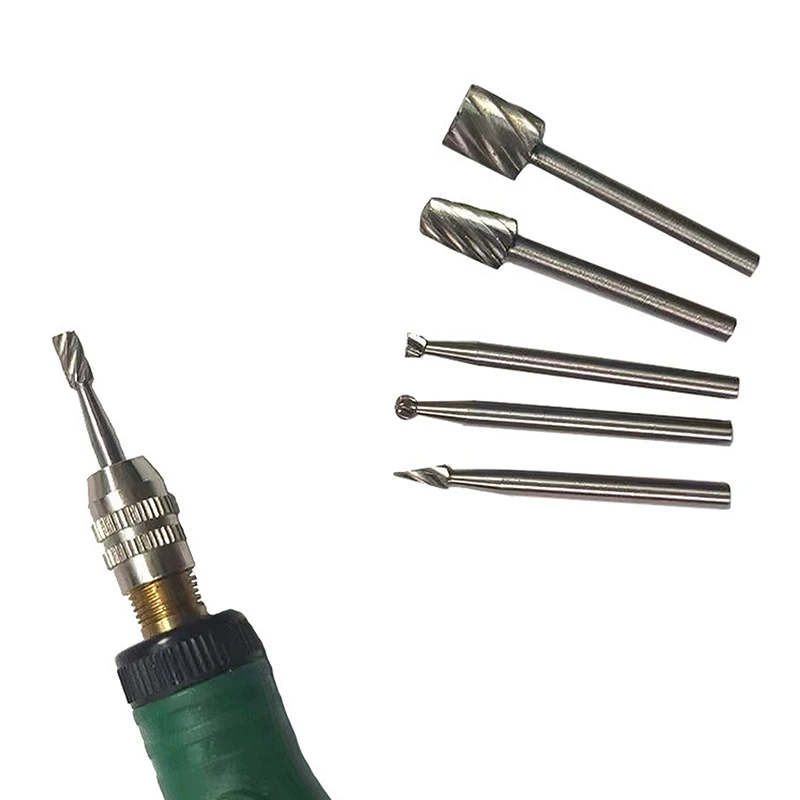 Rotary File Grinding Head Set: 6pcs High-Speed Steel Tool for DIY Carpentry and Wood Polishing