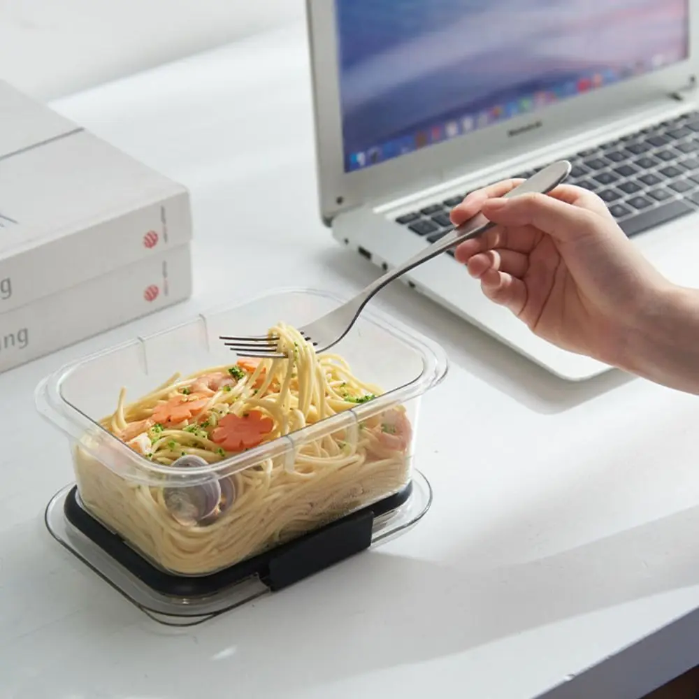 

Kitchen Food Container Sealed Fresh-keeping Box Transparent PET Lunch Container Leak-Proof Rectangular Crisper Meal Prep