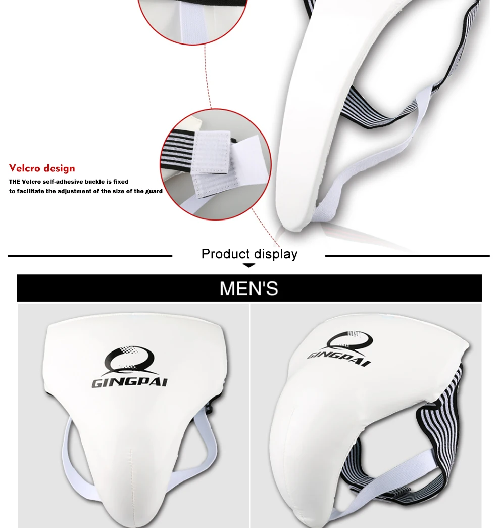 High Quality White Taekwondo Groin Guard Protector Men Women Child Crotch Protector Kicking Boxing Karate High Quality Support