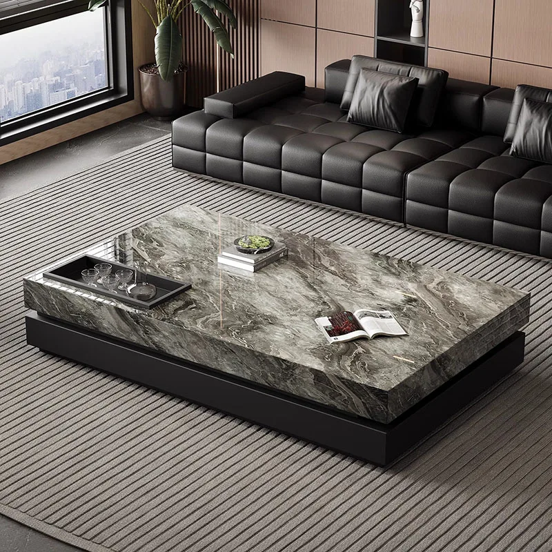 الديكور طاولة القهوة الحديثة مصمم عشاء الكمبيوتر طاولة القهوة الصناعية الحد الأدنى واضح ميسا أثاث المنزل المساعد #2