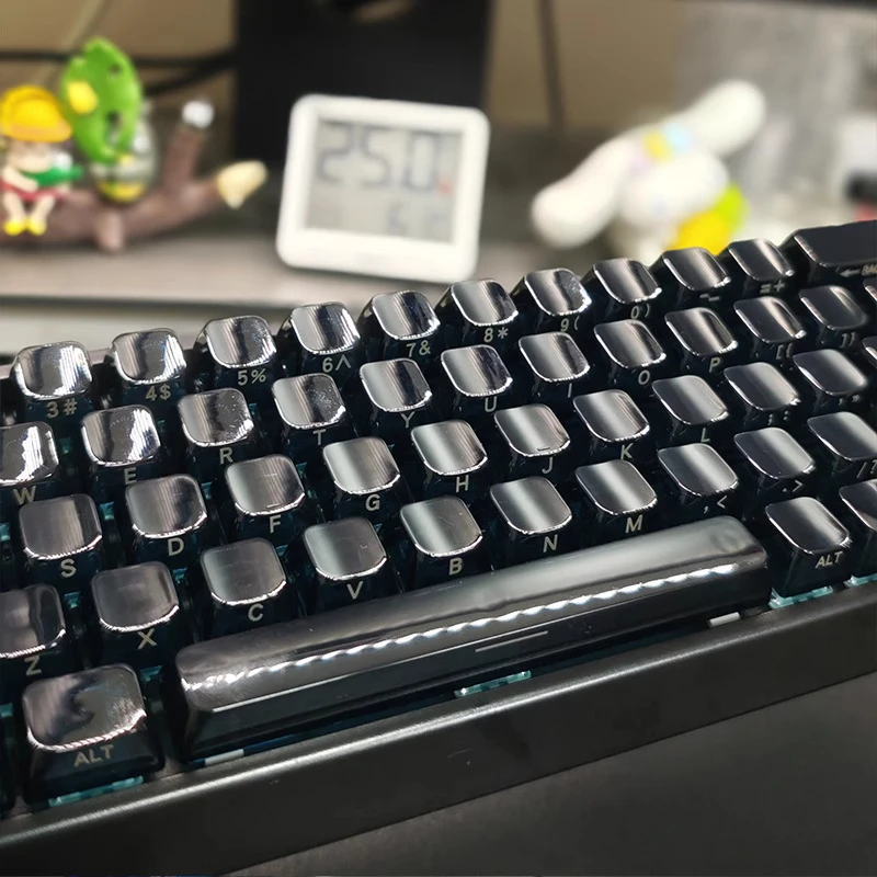 

ACE68 ice crystal transparent keycap MDA side engraved small full set of customized mechanical keyboard F87/75/98 key arrangemen