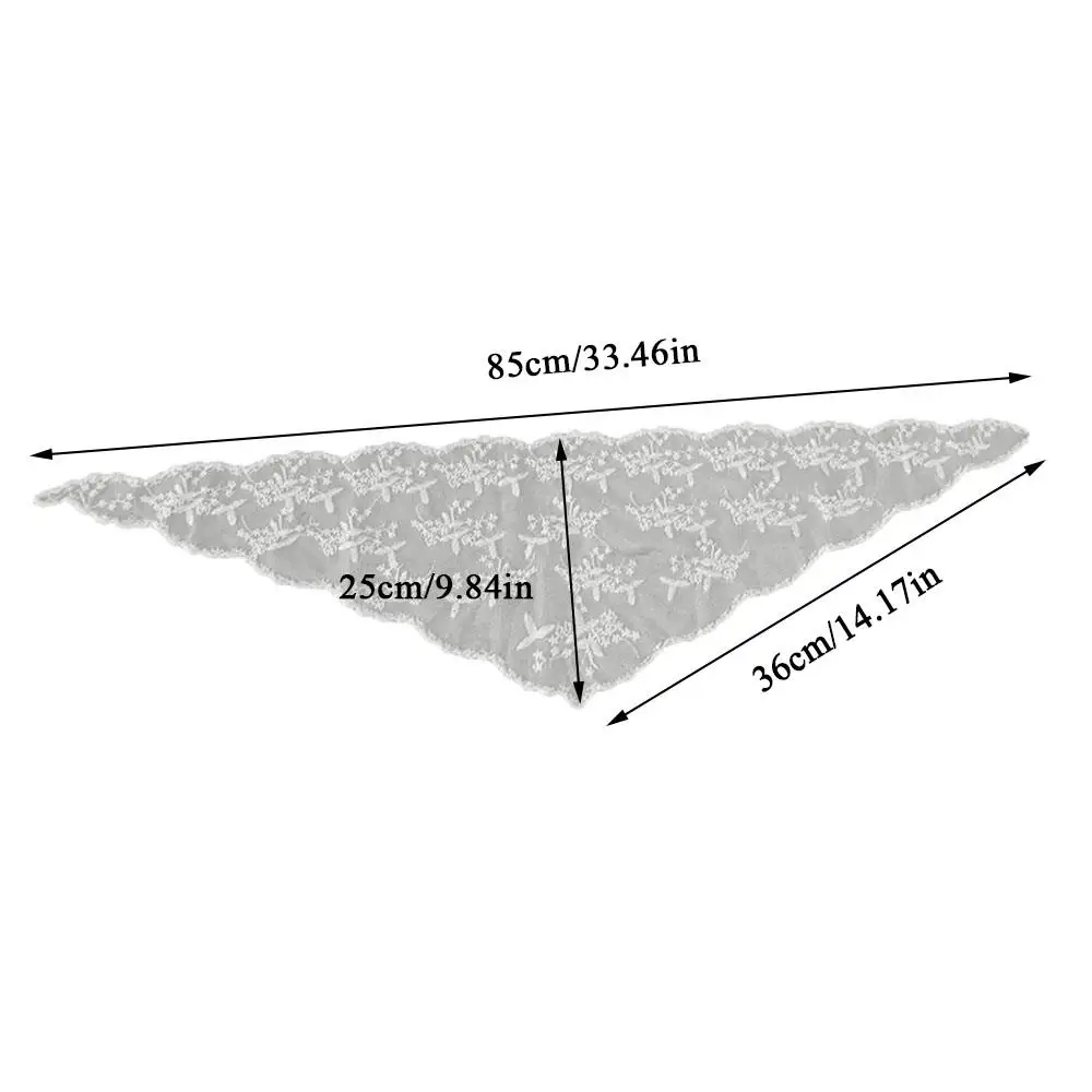 INS dentelle florale brodée Triangle cheveux écharpe bohême foulard doux foulard cheveux accessoires femmes voyage Photo bandeau