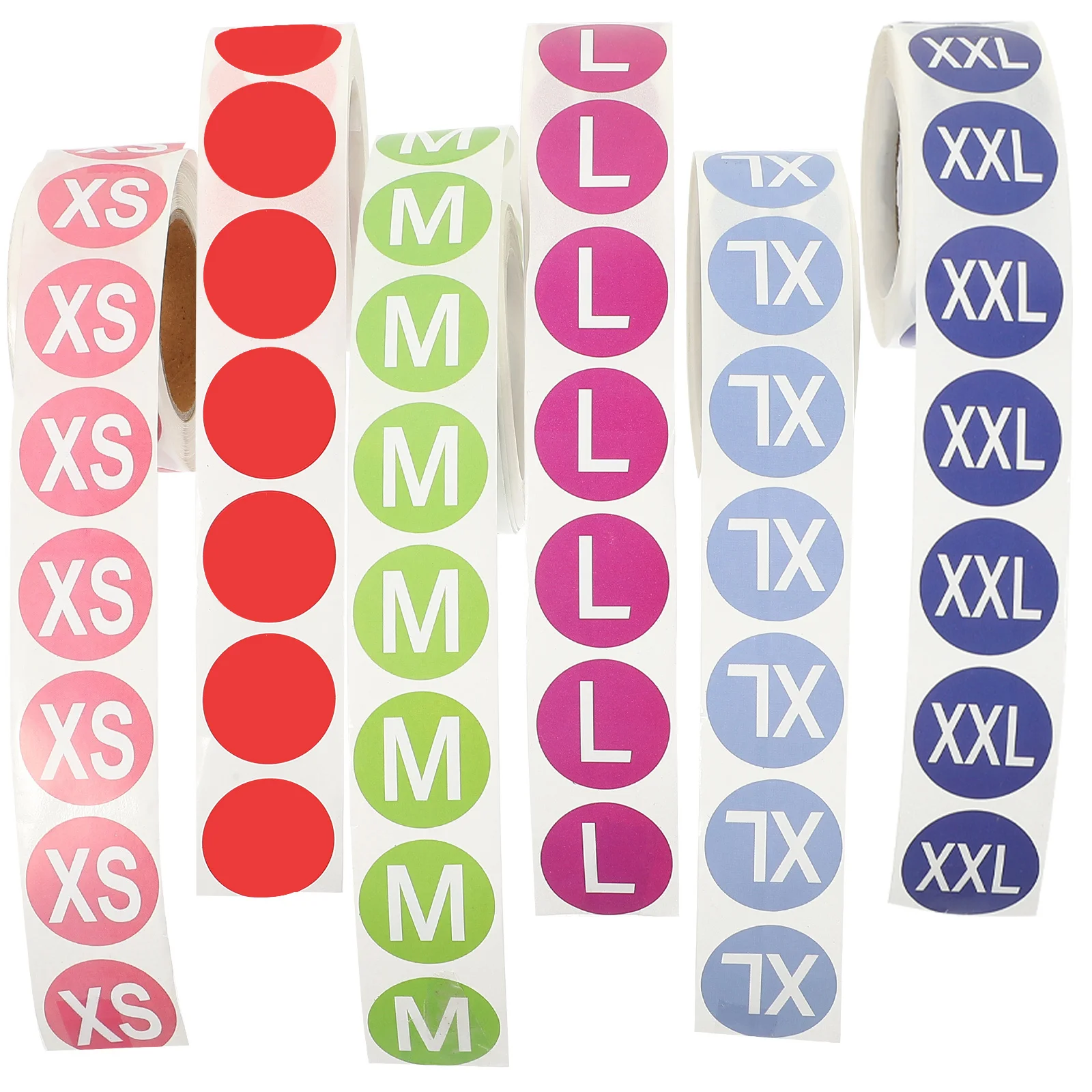 

6 Rolls Size Label Labels Sticker Tags for Clothing Shirt Stickers Clothes Marking