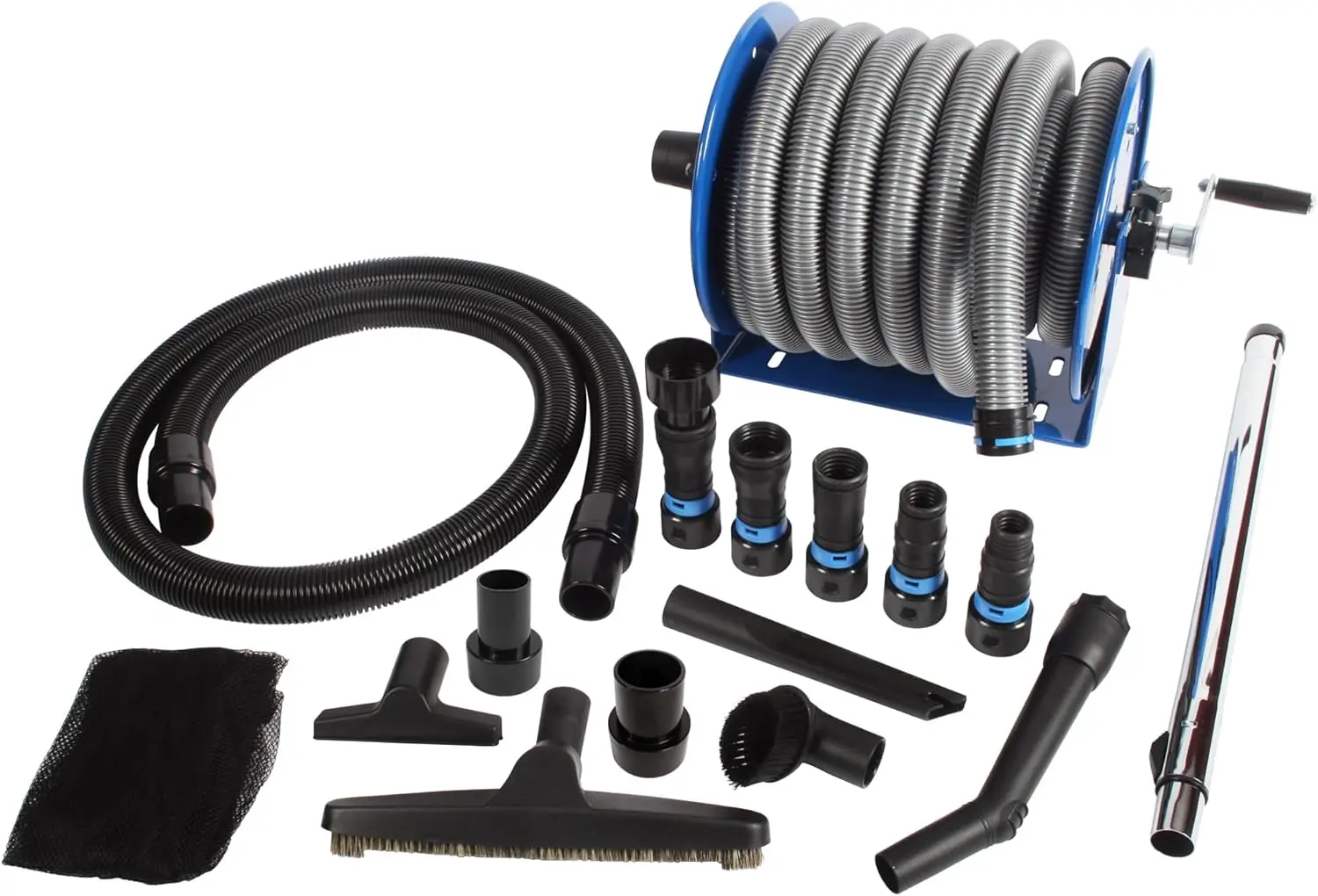 Quick Click Dust Collection Power Tool Adapters And Hose Reel Kit For Shop Vacs And Woodworking