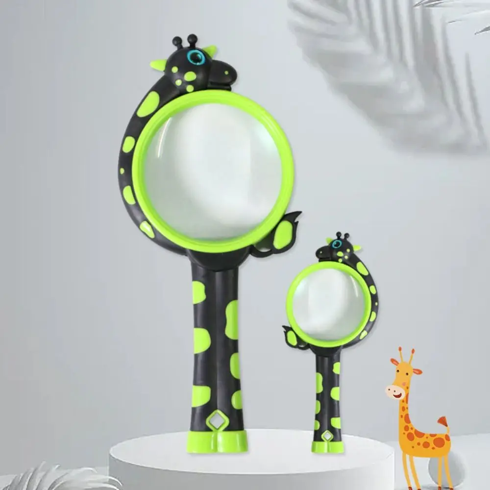 Experimental 10X Glass Giraffe Magnifier High Definition Cartoon Loupe Magnifier Durable Comfortable Grip Magnifying Glass Coin