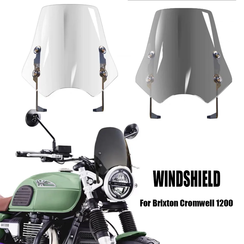 Motorcycle Wind Screen Deflector Windshield For Brixton Cromwell 1200