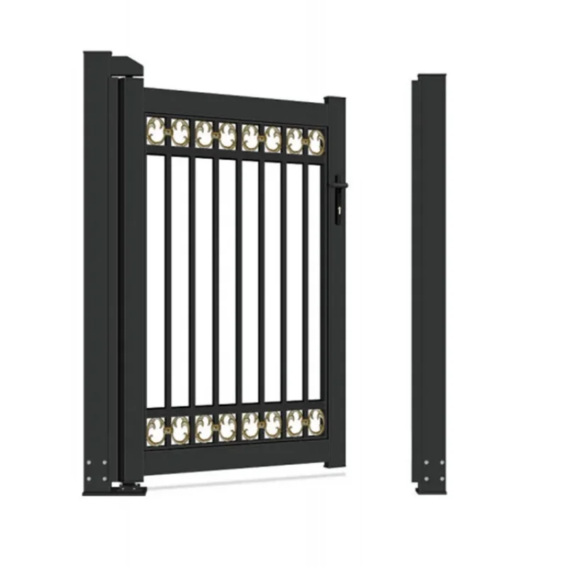custom.Aluminum Outdoor Fence Panels Horizontal Slats Design Durable Metal Trellis  House Security Garden Privacy Door