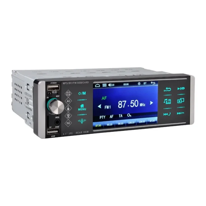 Car mp5 player, touch screen bluetooth card radio host cd high-resolution video reversing image