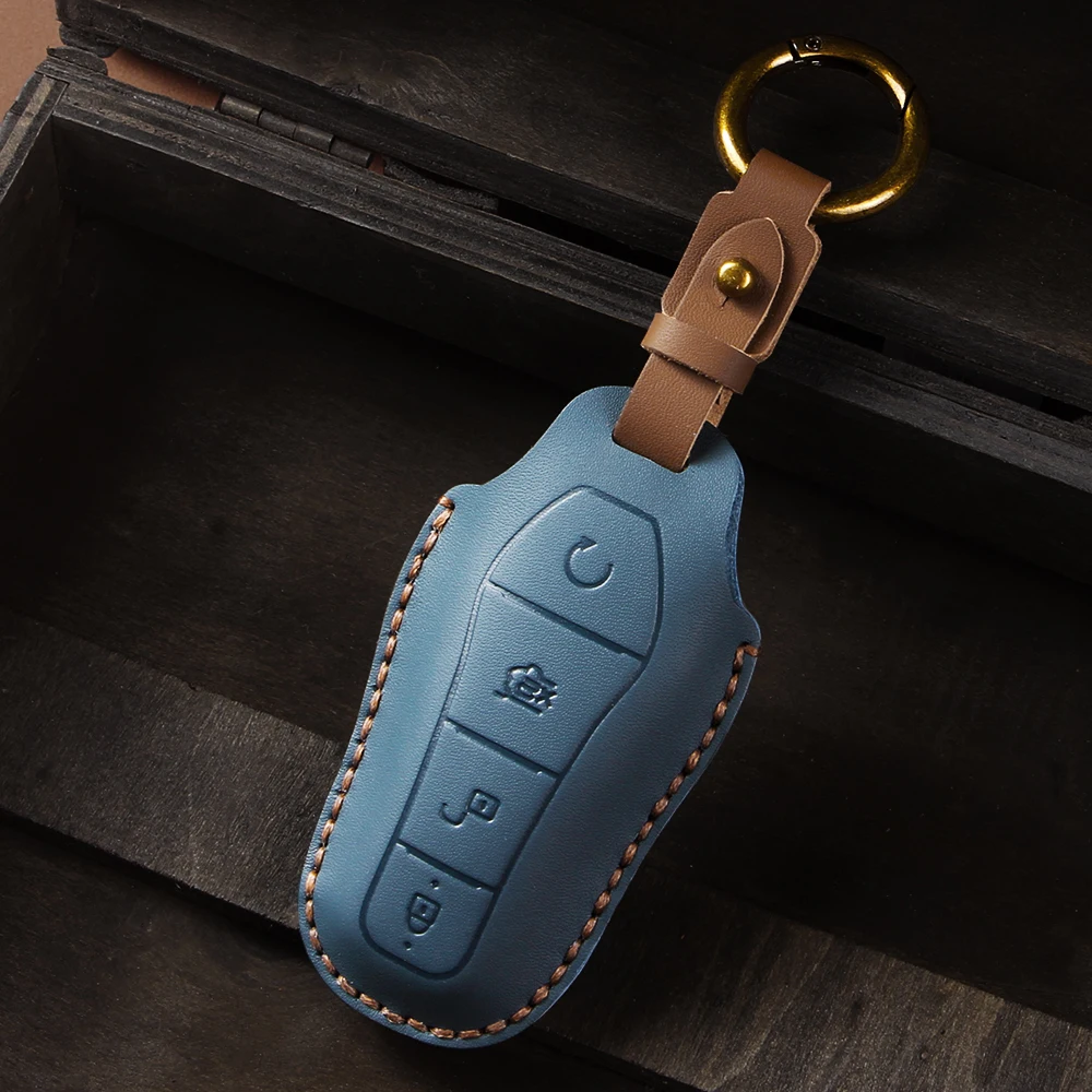 Car Key Cover Smart Remote Key Case for BYD Tang DM 2018 Key Bag Auto Accessories Keychain Keyring Key Covers