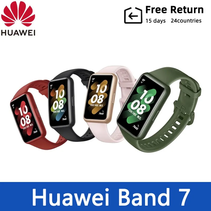 Huawei Band 7 Smart Bracelet Continuous Blood Oxygen Monitoring Full Screen Sports Bracelet New Standard Edition Smart