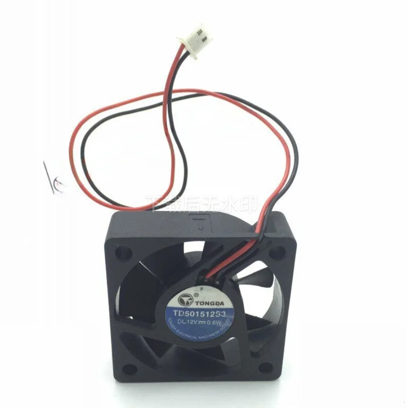 1PCS TONGDA TD501512S3 12V 0.6W 5CM 5015 2-Pin Cooling Fan