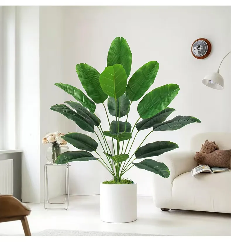 

Artificial Banana Leaves 9 To 12 Fake Palm Leaves Large Tropical Banana Trees Simulate Green Plants for Home Decoration