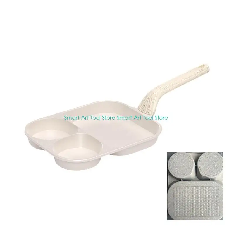 E1PB 4 Section Breakfast Fryingpan With Not Toxic Coating Comfort Handle Energy Saving Plan