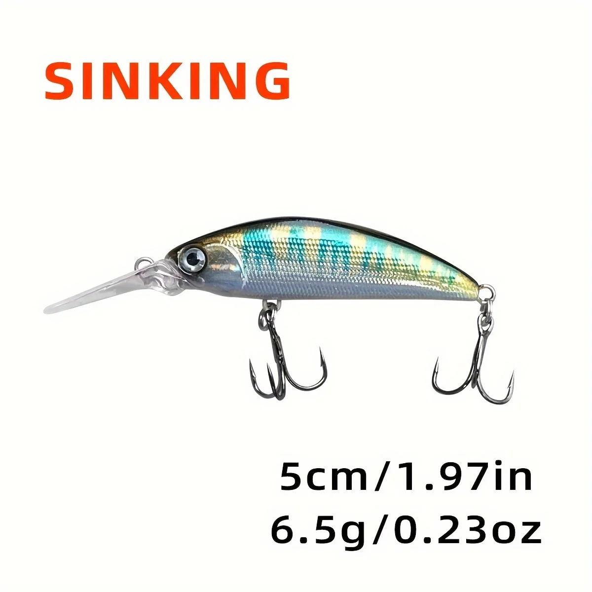 

XINMU Mini Sinking Minnow Fishing Lures 5cm6.5g Artificial Hard Baits Swimbait Wobbler Lure for Trout Bass Carp Sea fishing bait