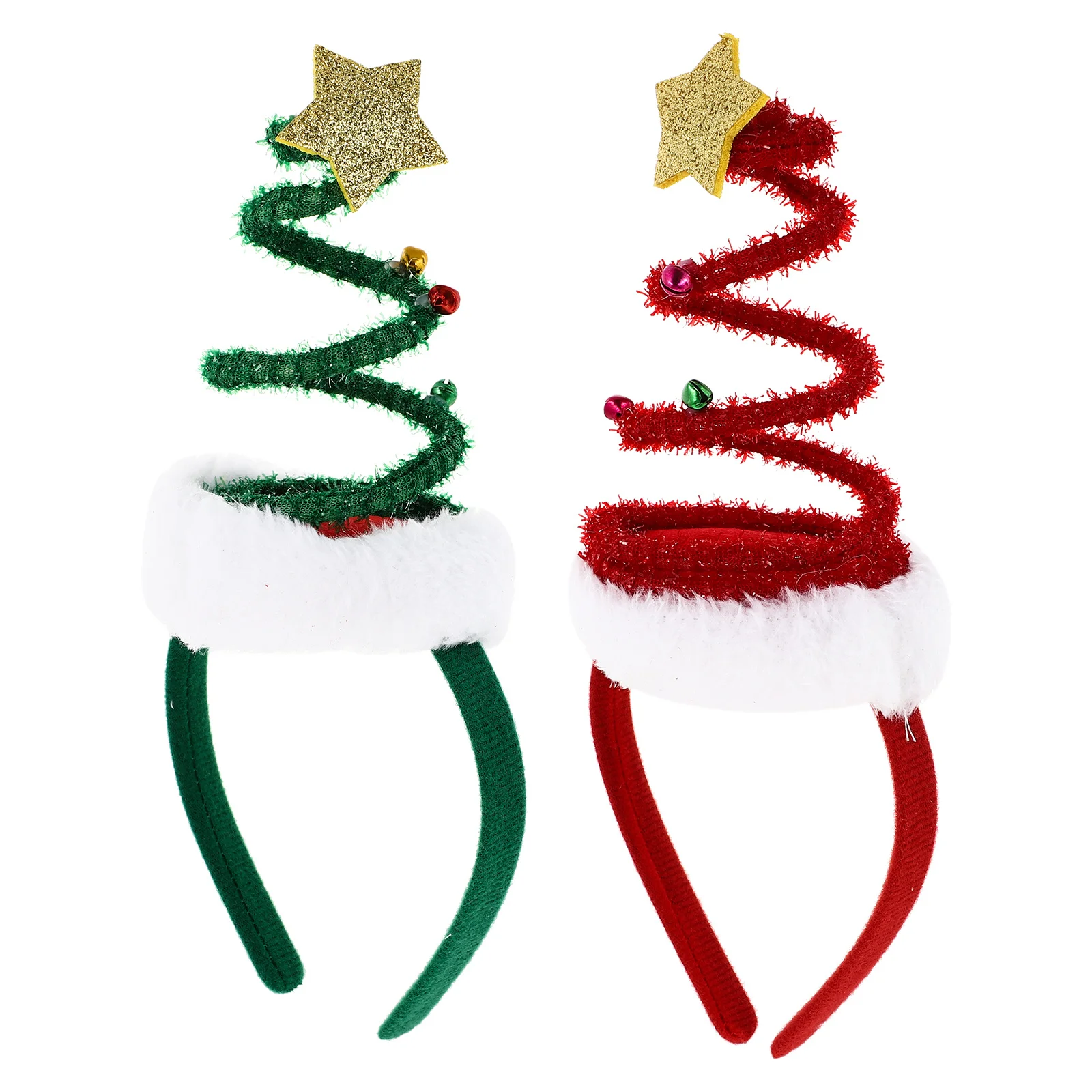 

2Pcs Rotating Hat Hairbands Xmas Party Headbands Christmas Hair Hoops Kids Adults Holiday Supplies Lovely Headbands
