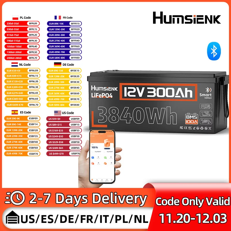 Humsienk 12V 300Ah …