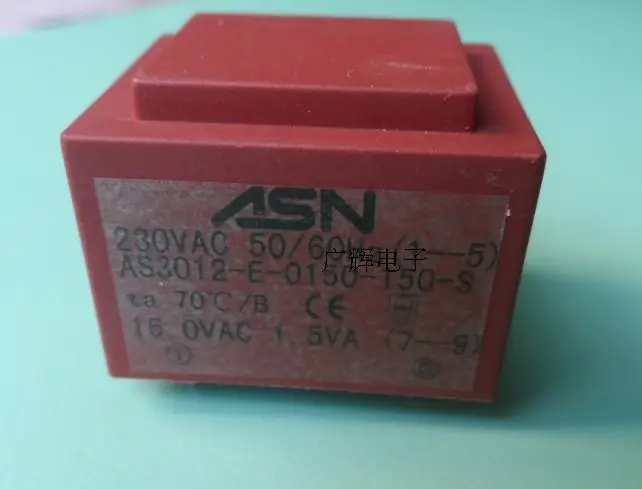 EI30/12.5 1.5VA AS3012-E-0150-150-S หม้อแปลงแบบห่อหุ้ม230V ถึง15V