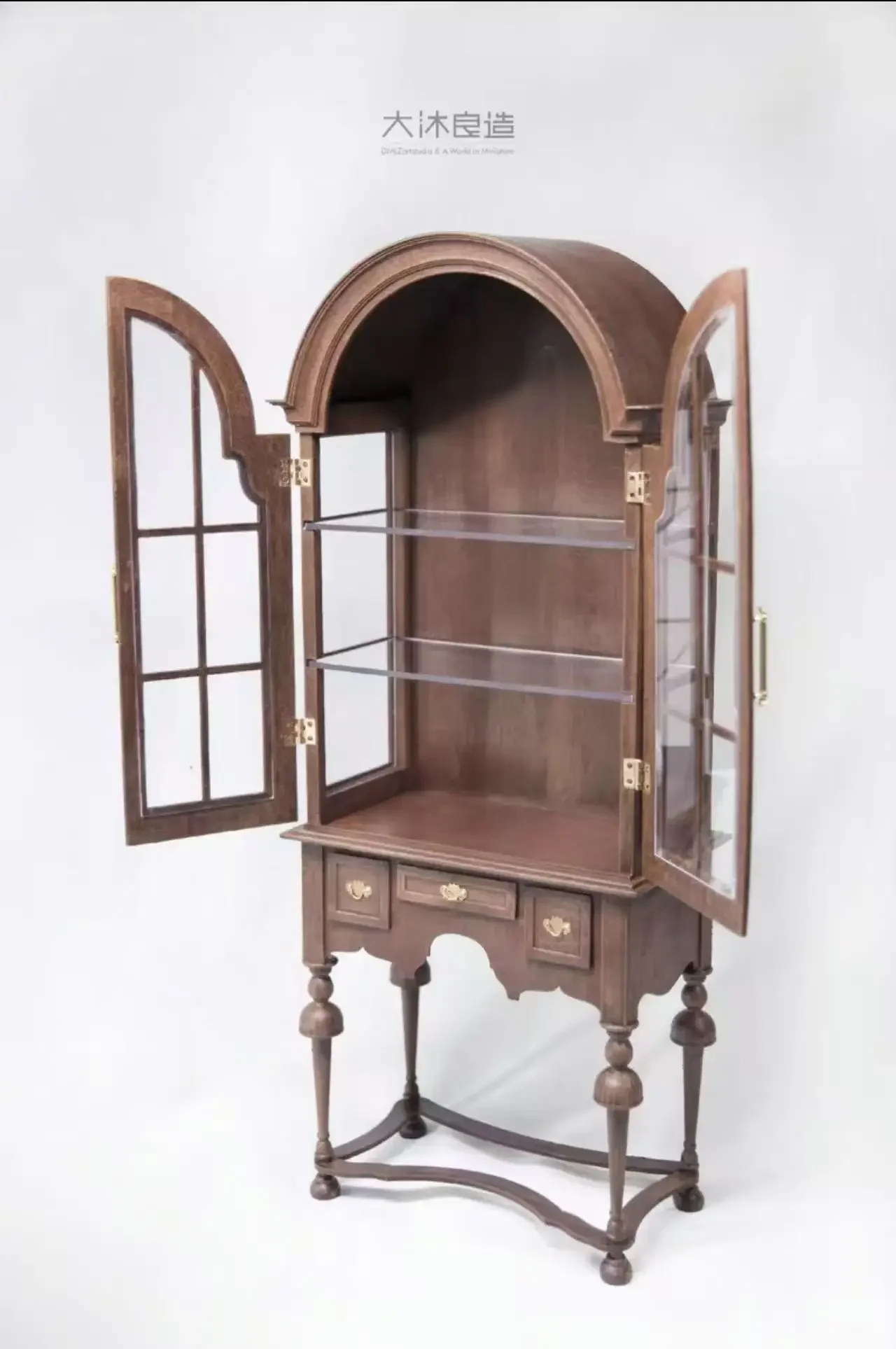 DollHouse Miniature Scene Castle Background Board Retro Cabinet English Chair Blythe Furniture Diy Material Jewelry Accessories