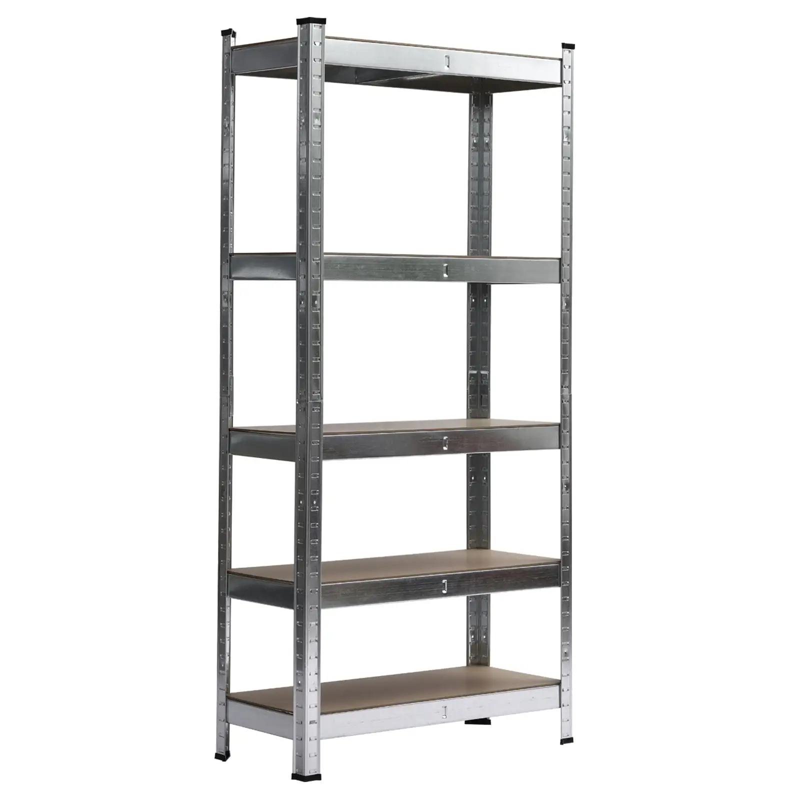 150x75x30cm 5-Tier Galvanized Storage Rack - Durable Gray Organizer for Home & Office