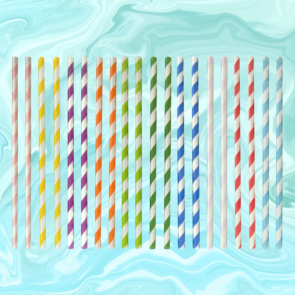 

250pcs Colored Straws Reusable Biodegradable Paper Drinking Straws for Coffee Tea Parties Holiday Cocktails Smoothies