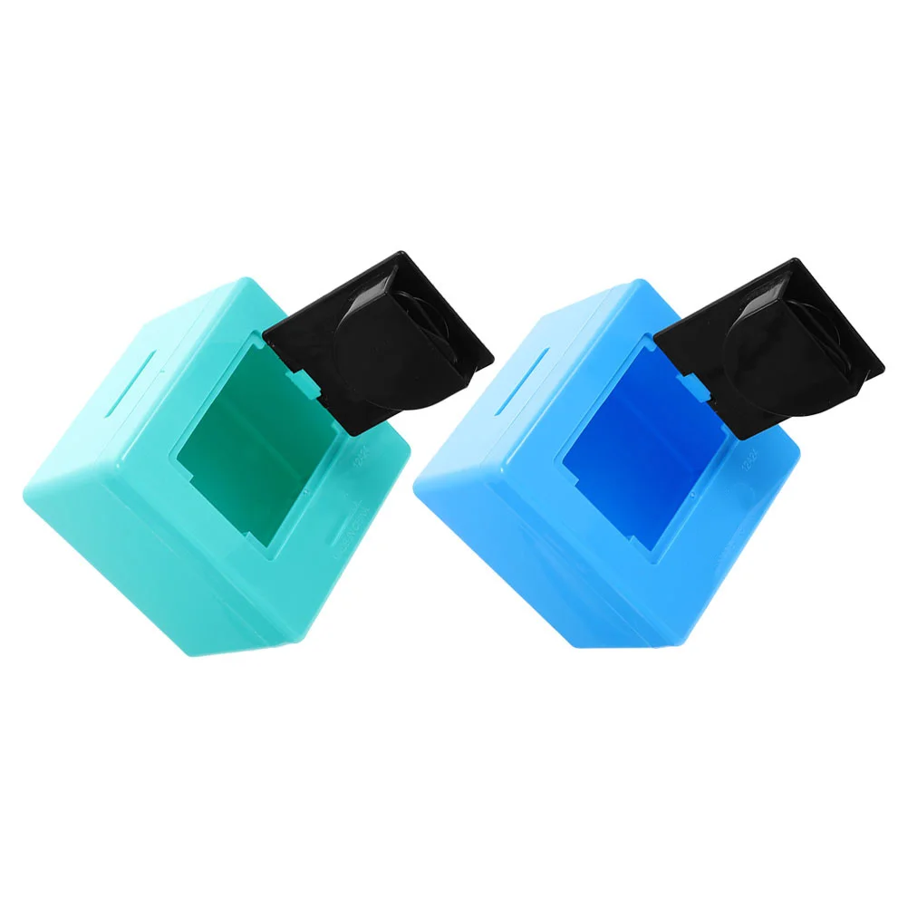 2 Pcs 's Safe Cash Container Coin Counting Bank Mini for Savings Real Money