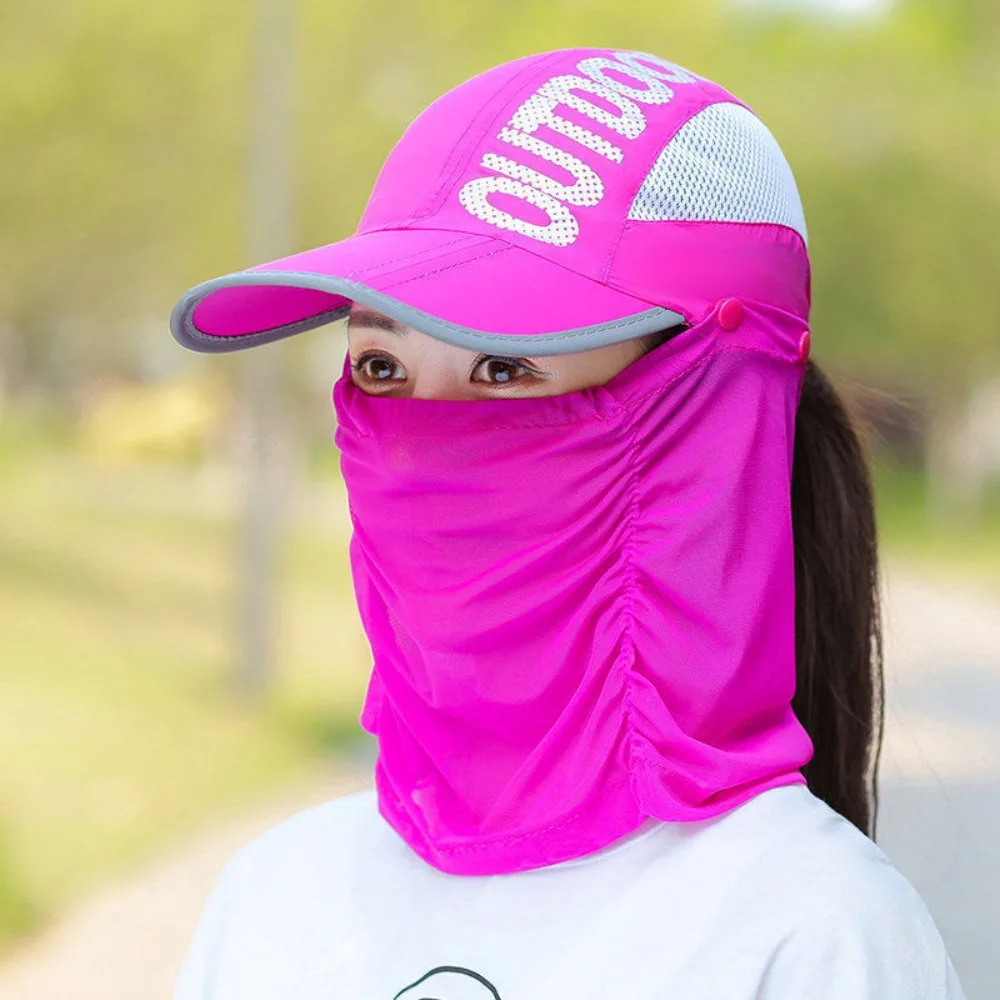 

Quick-dry Hat Sun Protection Hat Neck Cover Ice Silk Wide Brim Baseball Cap Fishing Hat UV Protection Face Cover Cap Outdoor