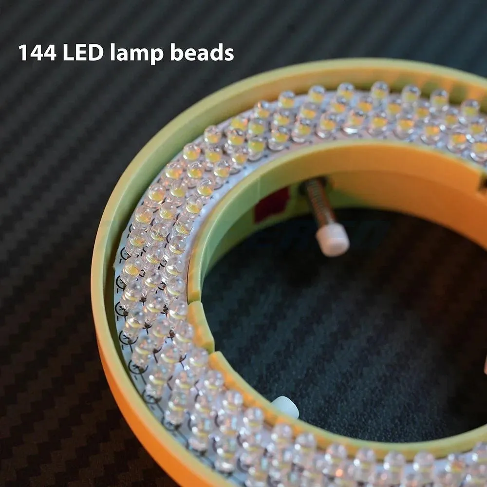 YCS LED 6565 Microscope Lamp 144 LED Adjustable Dimming Lamp Anti-Scratch Rubber Fill Light For Microscope Lighting Repair Tools