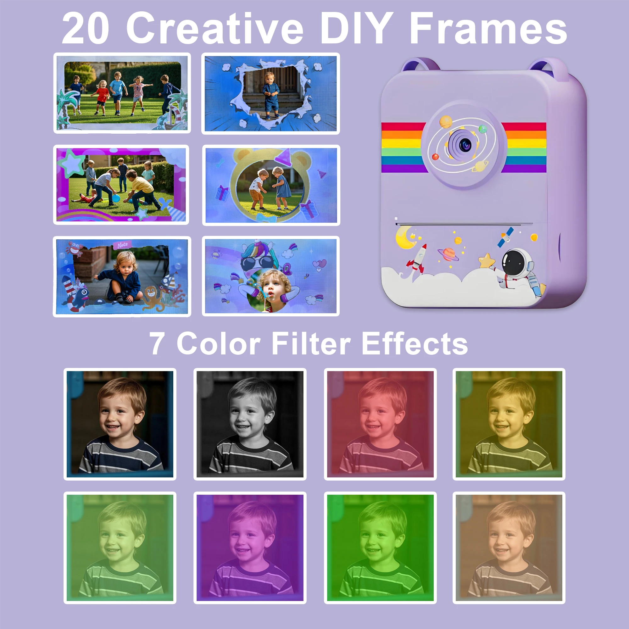 Digitale camera voor kinderen Direct afdrukken De camera kan direct afdrukken Instant Print Camera Kids en is een draagbare kleine camera