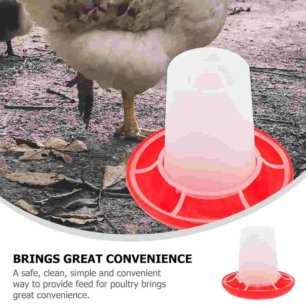 Chicky Dove Food Poultry Feeding Trough Automatic Feeder for Chicken Dish Quail Hanging Kit Dispenser Groove Bowl Baby