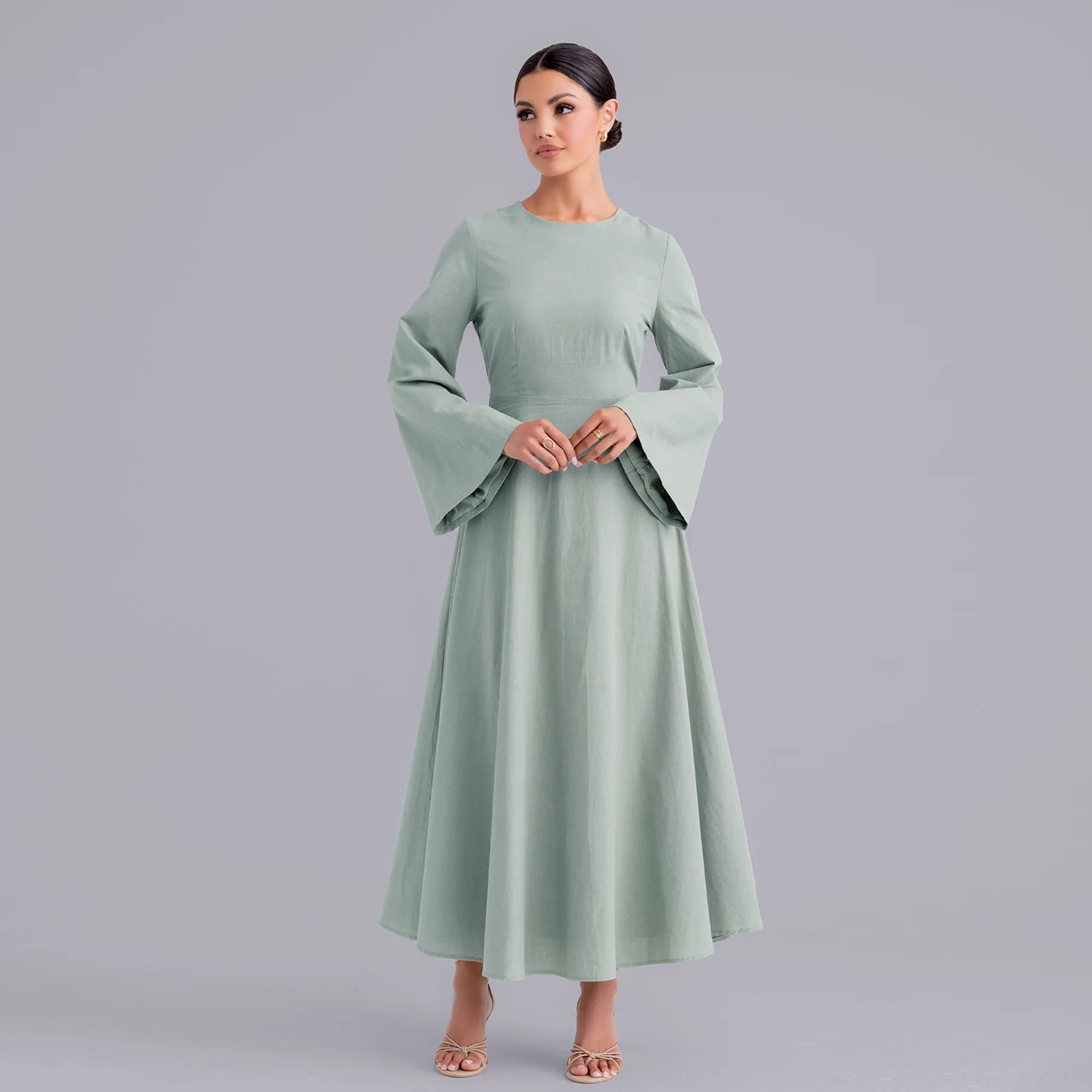 Turco cor sólida abaya dubai jalabiya kebaya longo robe muçulmano vestido de oração moda islâmica para senhoras jalabiya caftan femme