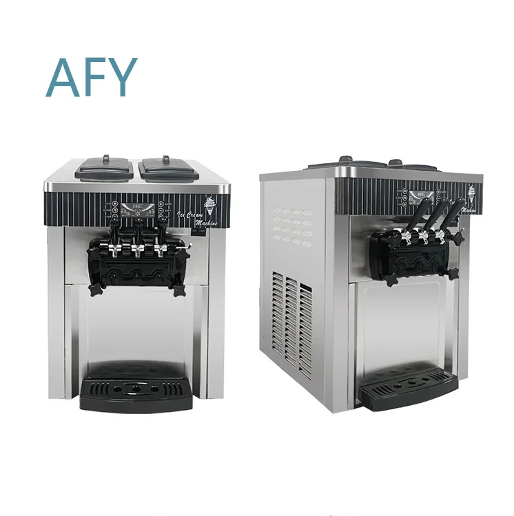 Desktop Soft Ice Cream Machine Single Nozzle for Commercial Industrial Self Service Use Standing Frozen Dessert Equipment for