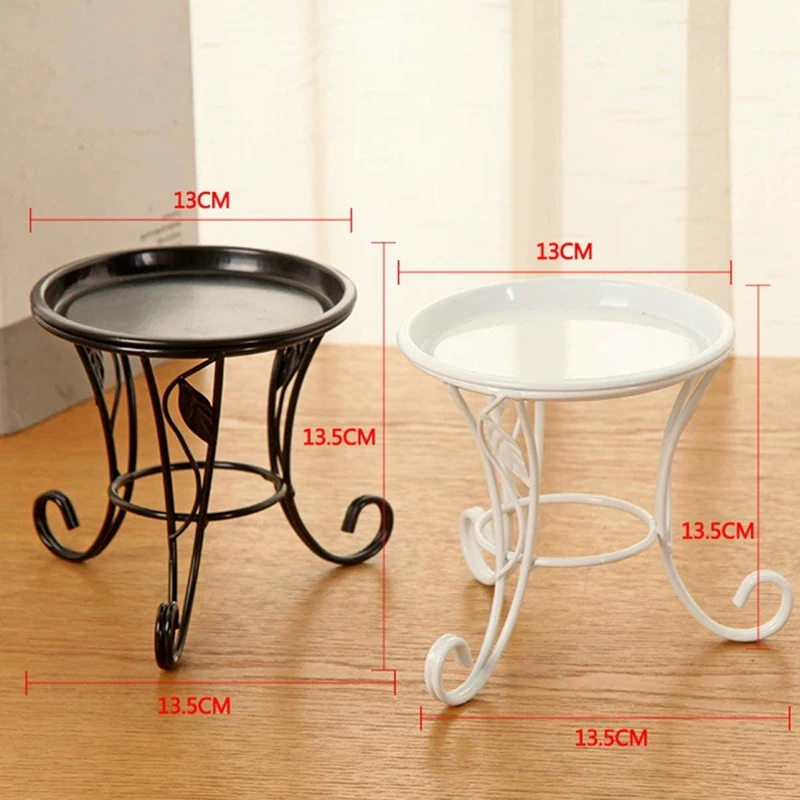 Flower Stool Metal Flower Stand,European Style Stool Balcony Floor Garden Flower Pot Planter Holder Decor Plant Shelve A