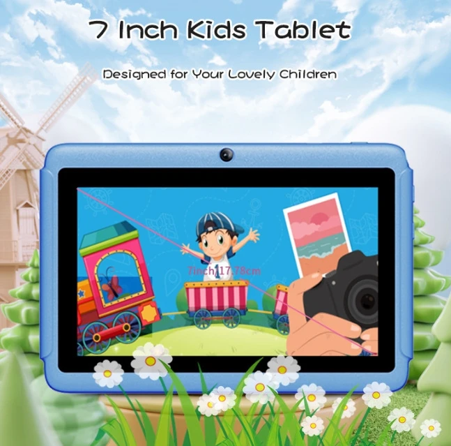 

7-Inch Children's Learning Wifi Cartoon Tablet, Android Calling Tablet Intelligent Tablet Children's Puzzle Game Learning Tablet