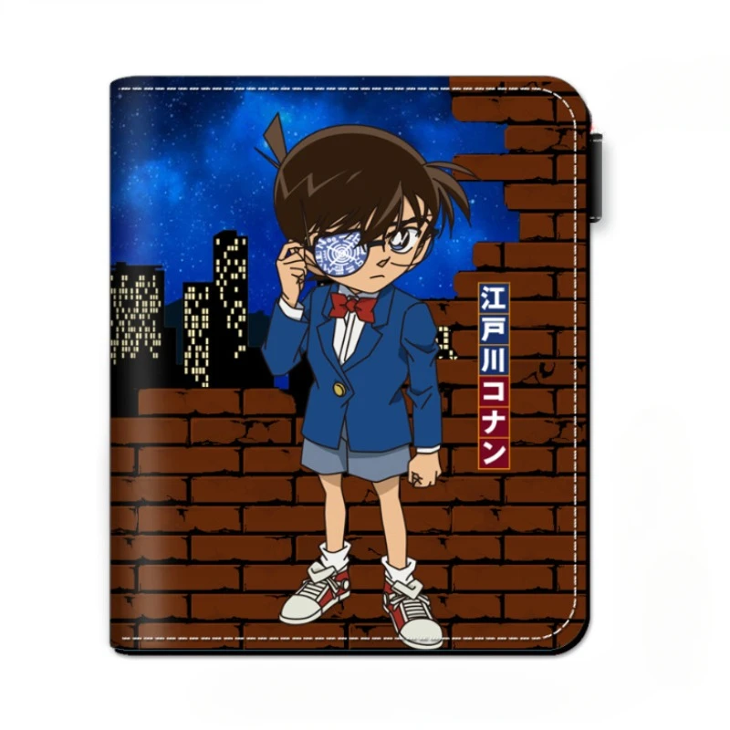 

Детектив Конан аниме кошелек Conan Ran Kaito мультфильм периферийные устройства короткий кошелек с сумкой для монет подарки большая вместительная сумка для хранения