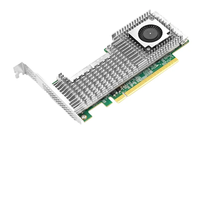 

PCIe5.0 x16 to 4 ports Built-in MCIO 8I NVMe 8 ports U.2 hard disk AI graphics card expansion