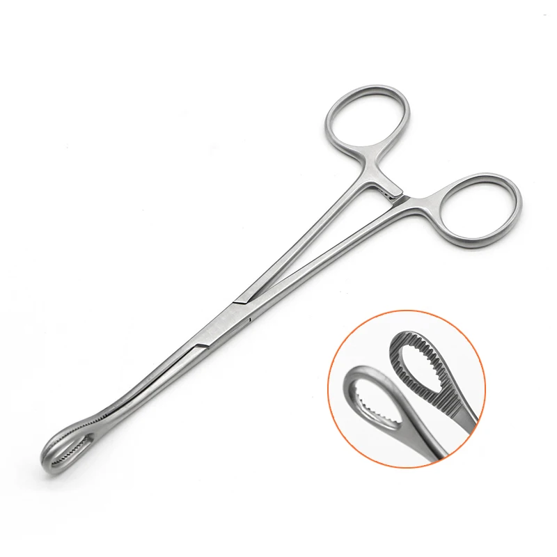 Stainless Steel Sponge Forceps Medical Forceps Oval Forceps Gynecological Medical Large Sponge Clip Cupping Cotton Pliers