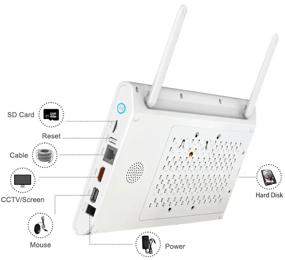 5MP WiFi 10CH WIFI NVR نظام كاميرا مراقبة فيديو منخفضة الطاقة P2P مجموعة اثنين من الصوت PIR كشف CCTV طقم أمان الكاميرا الشمسية