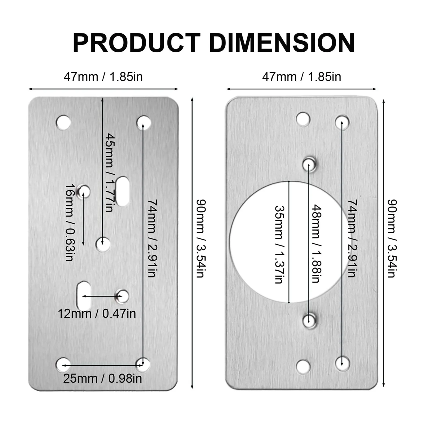 

Premium-8Pack Cabinet Hinge Repair Plate With 4Pack Full Overlay Soft Closing Cabinet Hinges-Hinge Repair Kit Plate For Cabinet