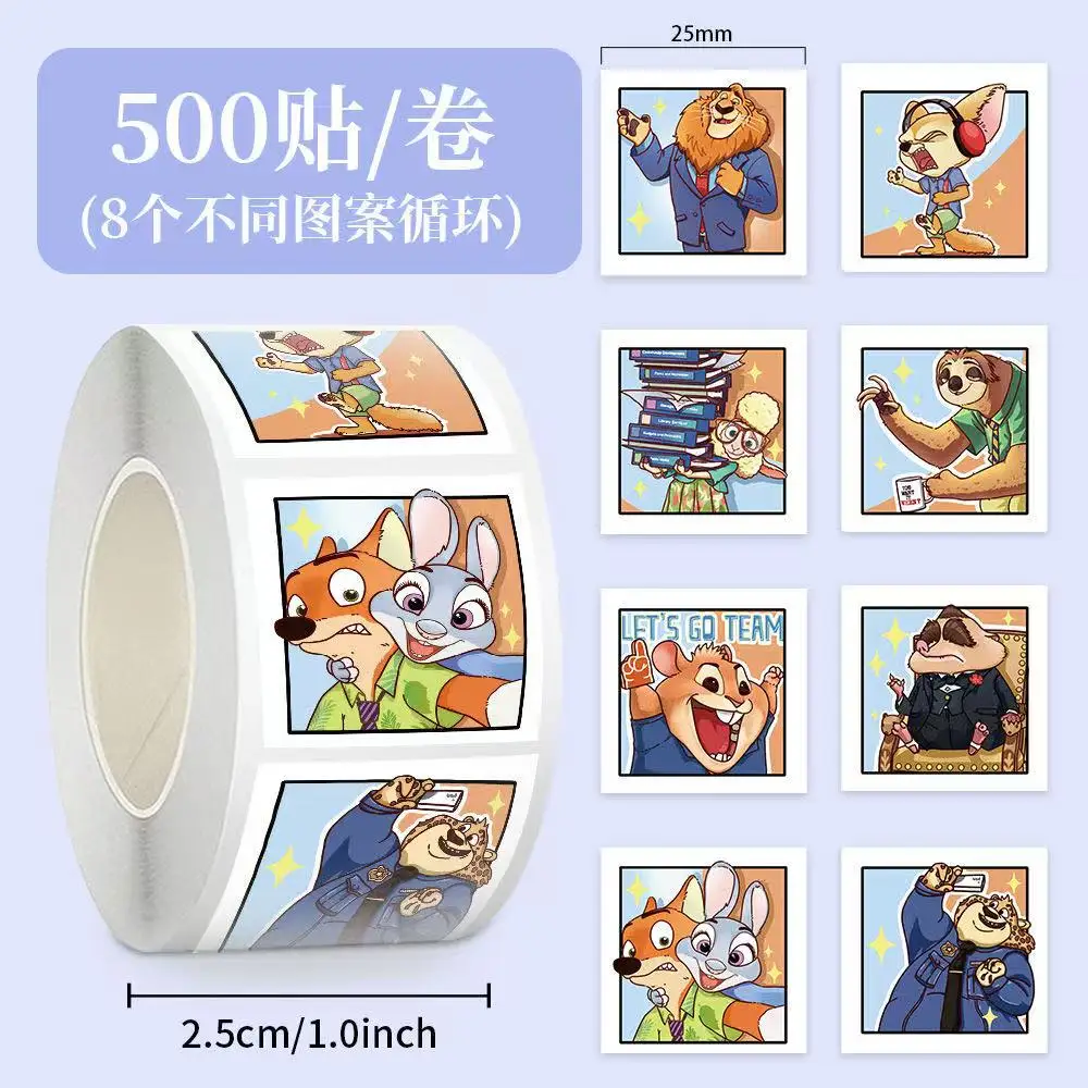 500 pezzi/set adesivi cartoni animati Kawaii cartoni animati creativi periferici adesivi per conti fatti a mano di alta bellezza articoli decorativi