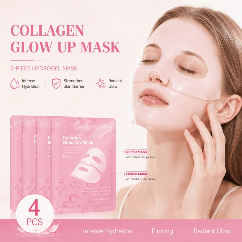 Bio-Derived Collagen Night-Time Facial Mask, Overnight Skin Treatment Mask, Delivers Rich Moisture, Supports Supple Skin Texture, Refines Skin Surface Look, Boosts Skin Dewy Appearance, Gentle Night-use Facial Skincare Item