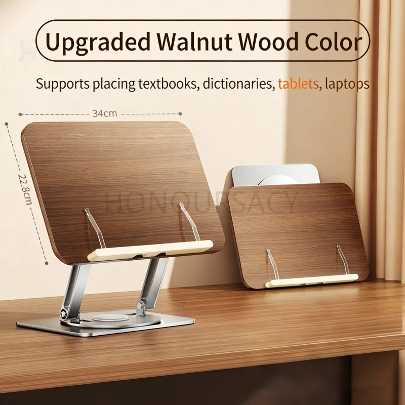 

Height Adjustable Book Stand Multifunctional Tablet Holder Desktop Eye-Level Reading Rack Foldable Portable Stand for Home Offic