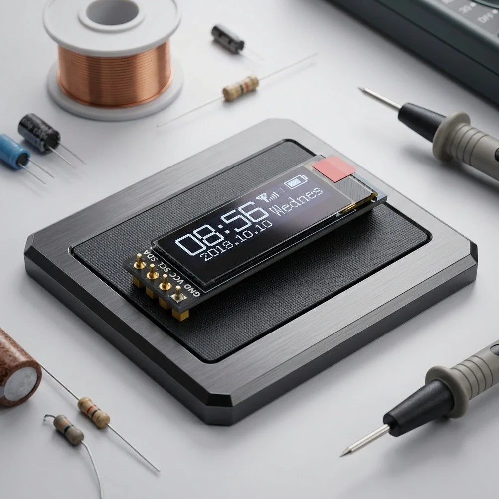 For OLED Display Module 0.91 inch 128x32 Pixel Resolution I2C Serial Interface Compact Footprint for Embedded Prototyping