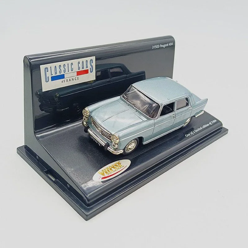 1/43 Peugeot 404 1970 modelo de coche clásico de aleación Diecast Metal Retro coche antiguo modelo de vehículo simulación escala en miniatura juguete para regalo para niños