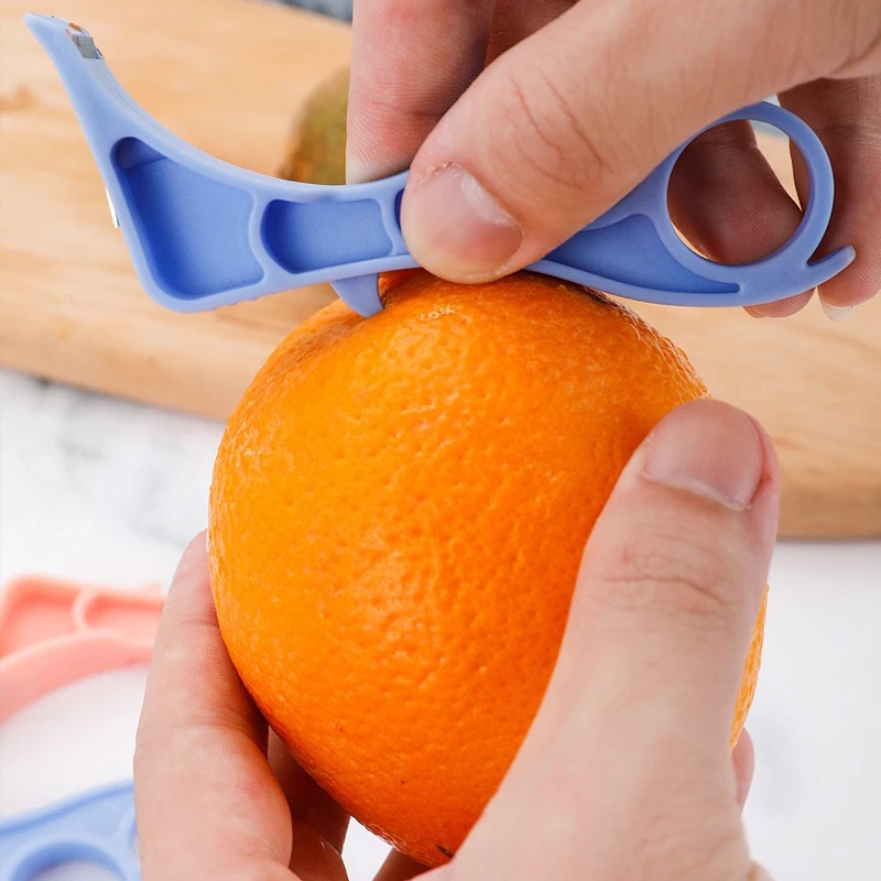 フルーツピーラー,オレンジとステンレス鋼の果物のカッター,野菜の皮むき器,手動で持ち運び可能,キッチンツール